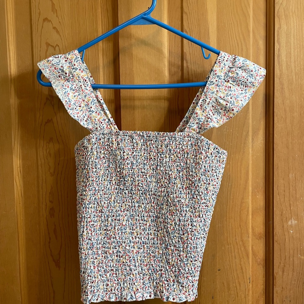 Old Navy Multicolor Smocked Blouse